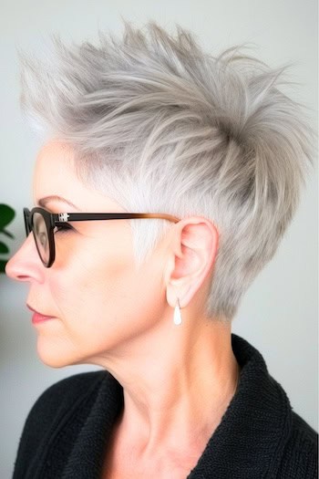 Пикси на седые волосы: советы по уходу за стрижкой и 60+ шикарных идей на 2026 год